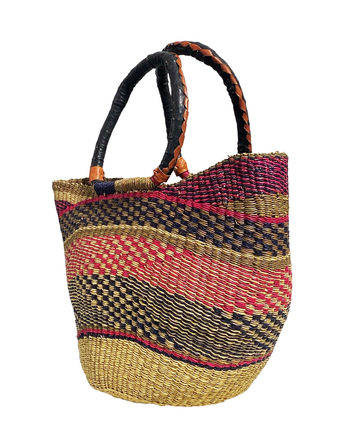 #5991 African Ghanian Bolga Basket 20.5" H by 19" W