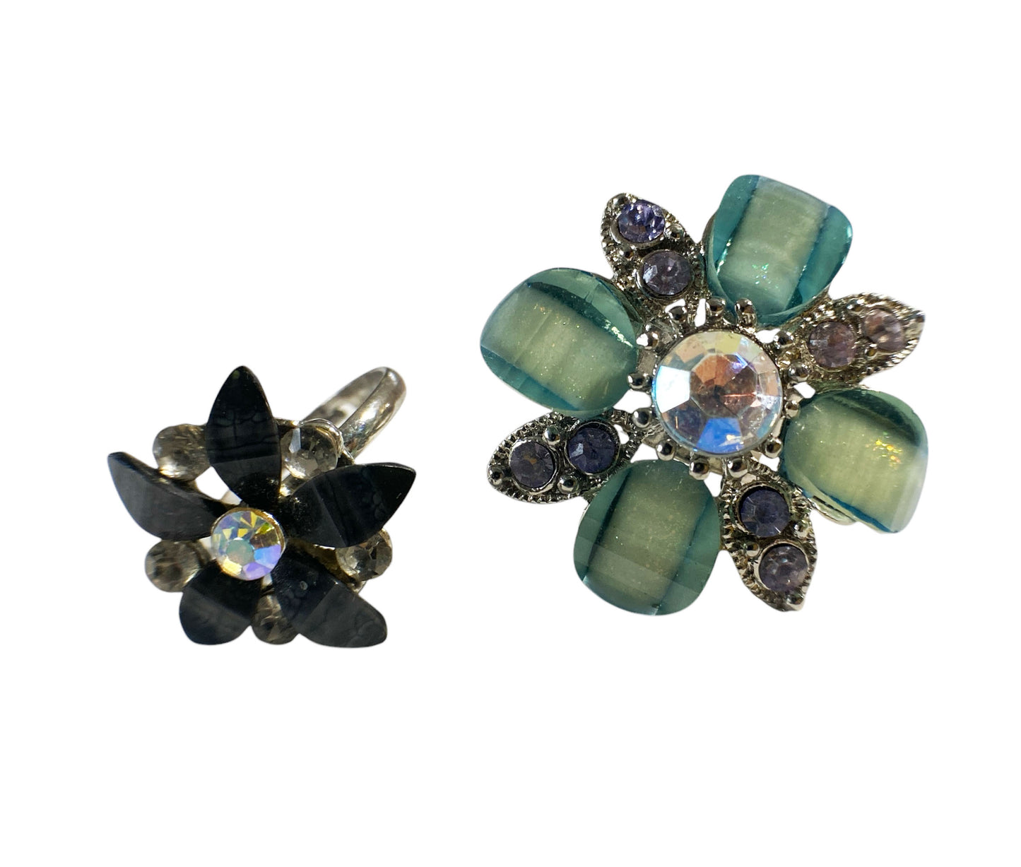 #6430 Set Of Two Vintage Rings Size 7 Resizable