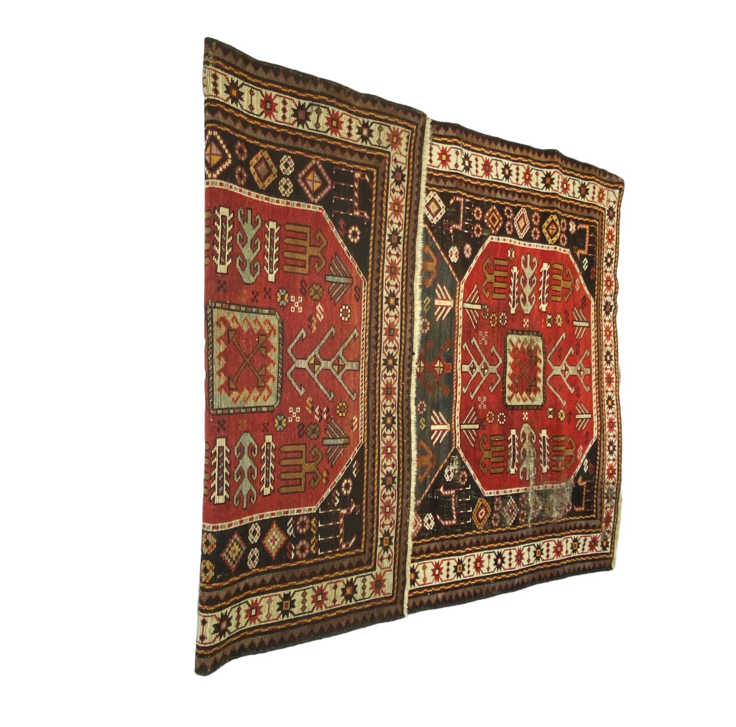 #892 Rare exquisite 19th Caucasian Chagli Rug 79"by 55"w