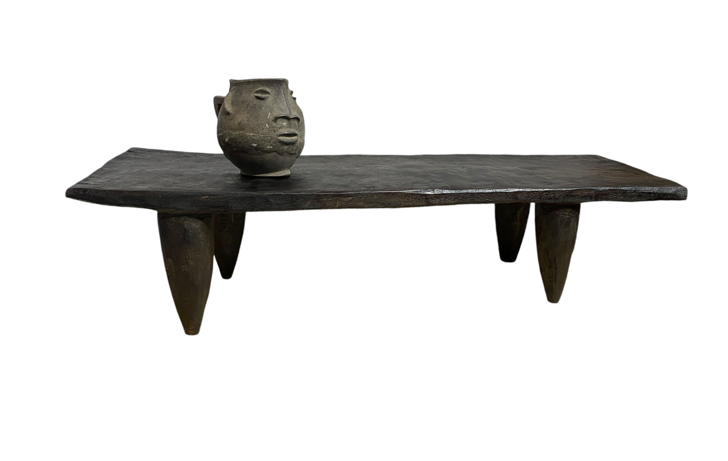 # 6270 African Carved Wood Senufo Table/Stool 42" W