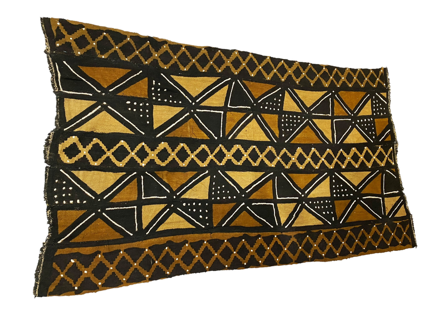 #6054 African Bogolan Mud Cloth Textile 67" H by 36" W