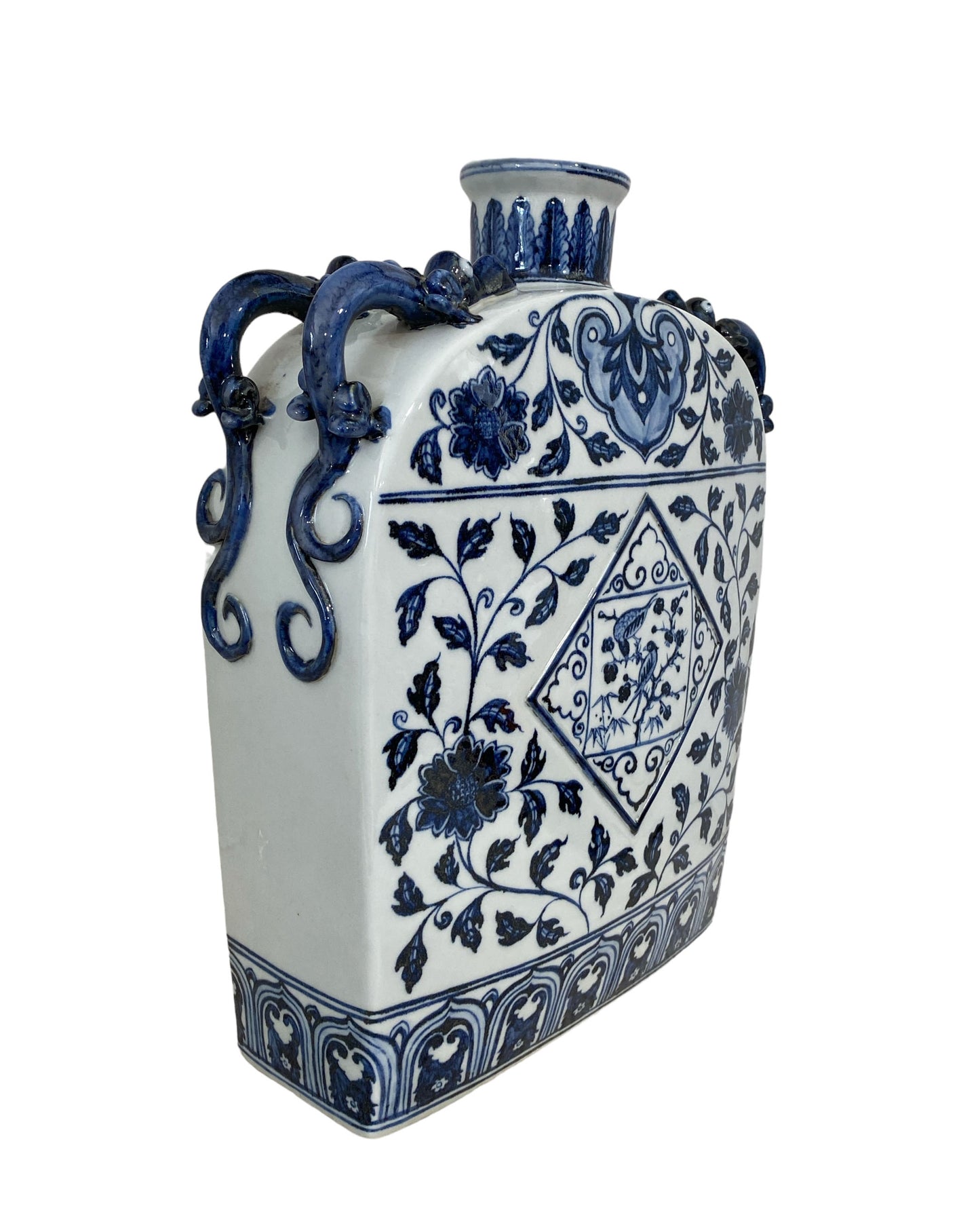 # 7260 Chinoiserie B&W Flask W/ Islamic Characters (alkarim)The Generous 18"H