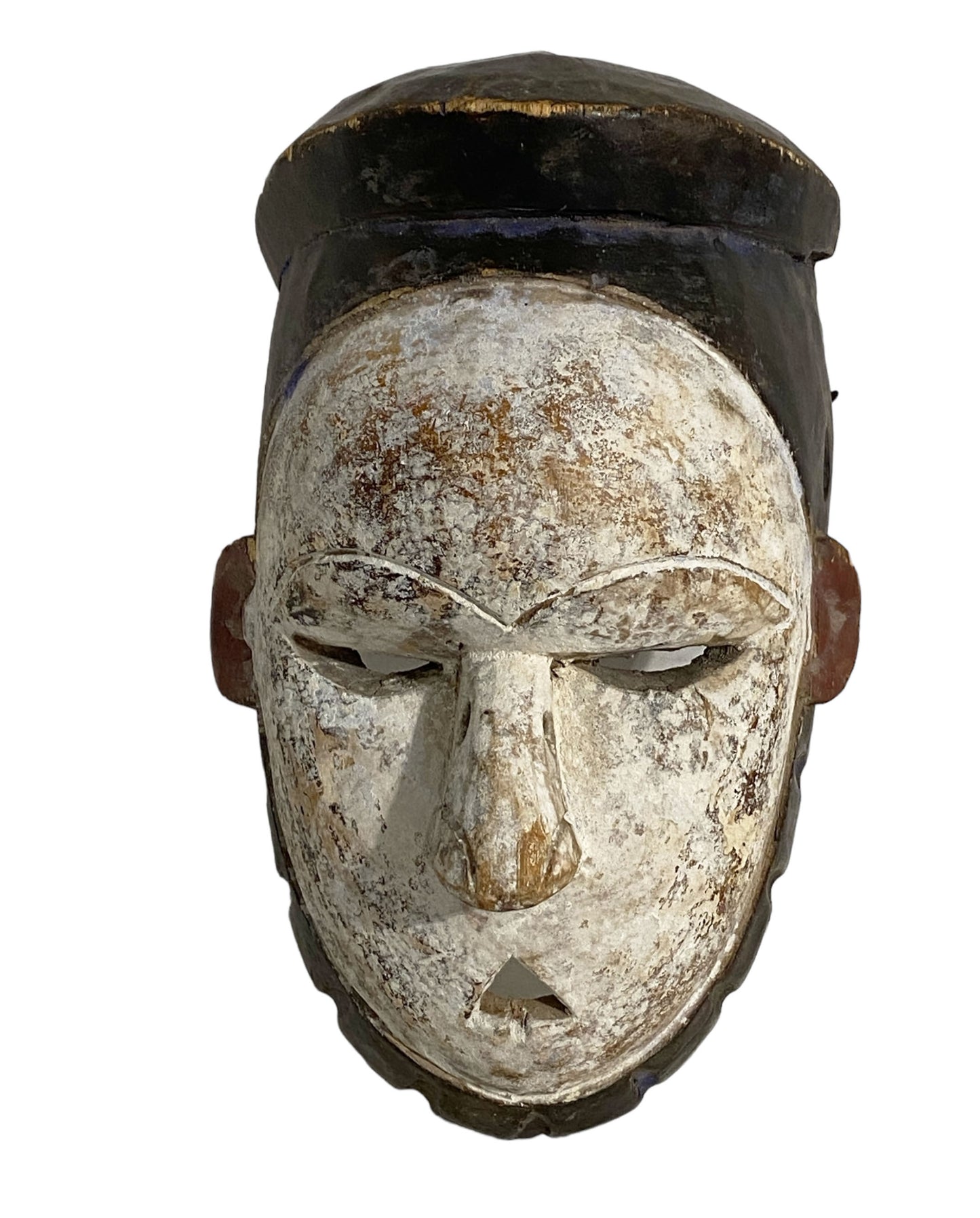 #5981 Tribal African Wood Igbo Mask Nigeria 13 " H