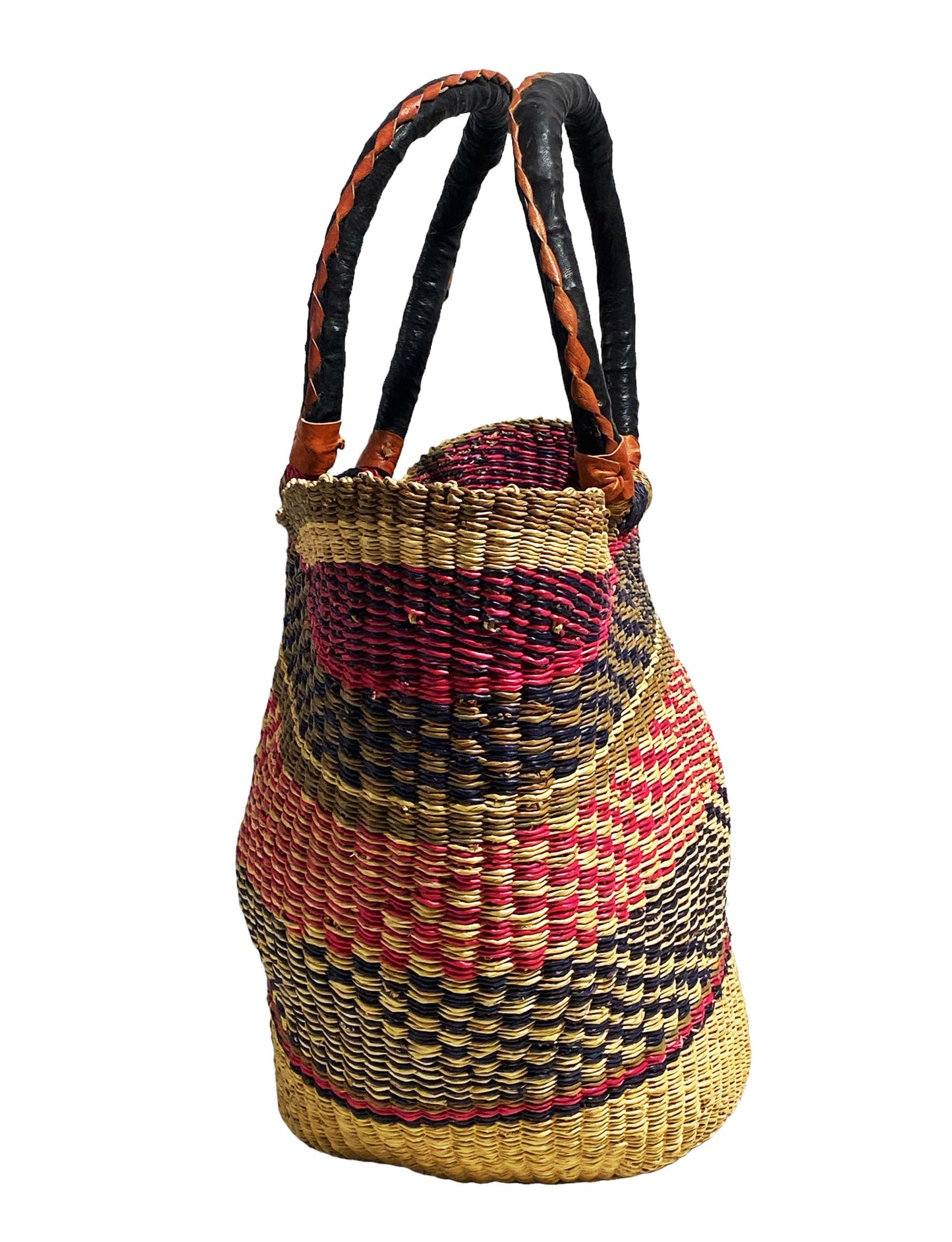 #5991 African Ghanian Bolga Basket 20.5" H by 19" W
