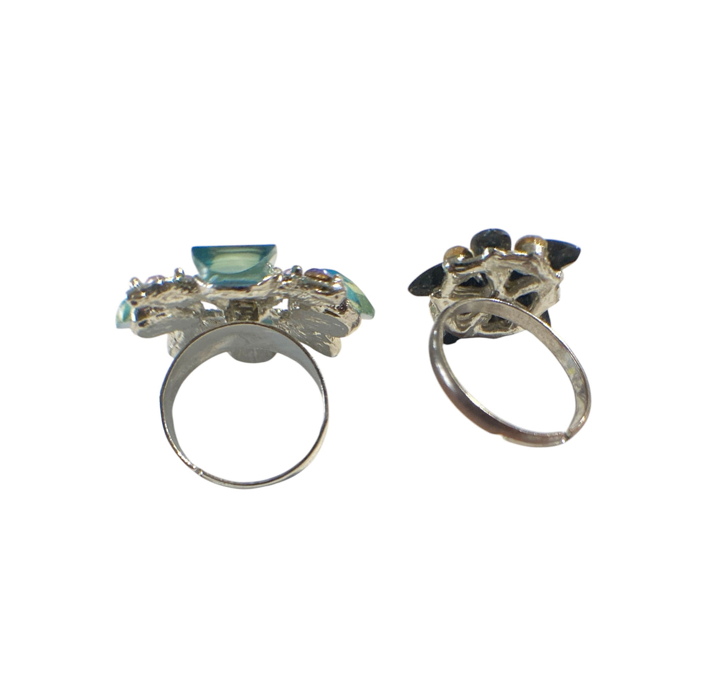 #6430 Set Of Two Vintage Rings Size 7 Resizable