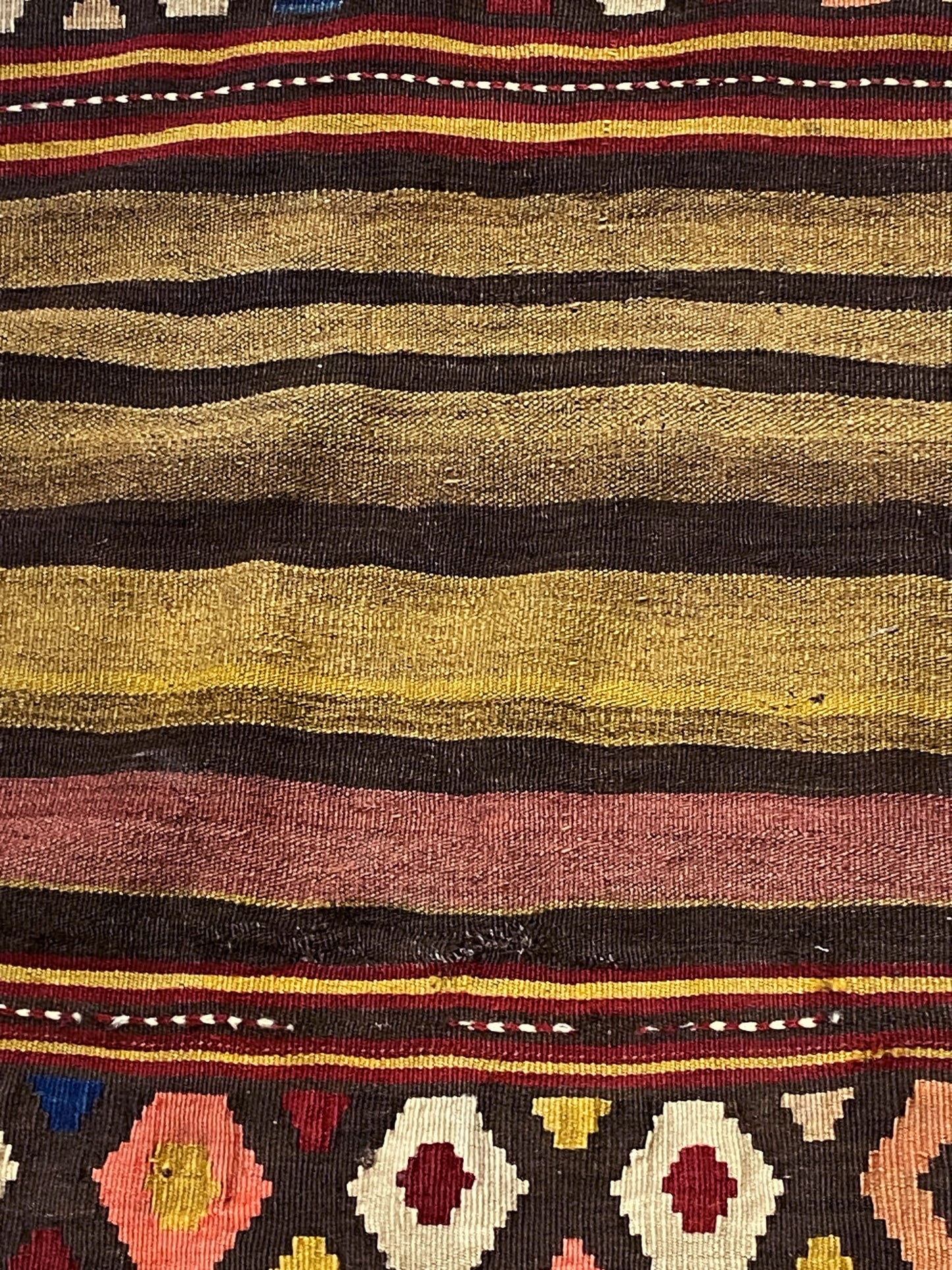 #7165 Antique and Rare Tribal Caucasian Kuba Kilim 5'6" by 2'9"