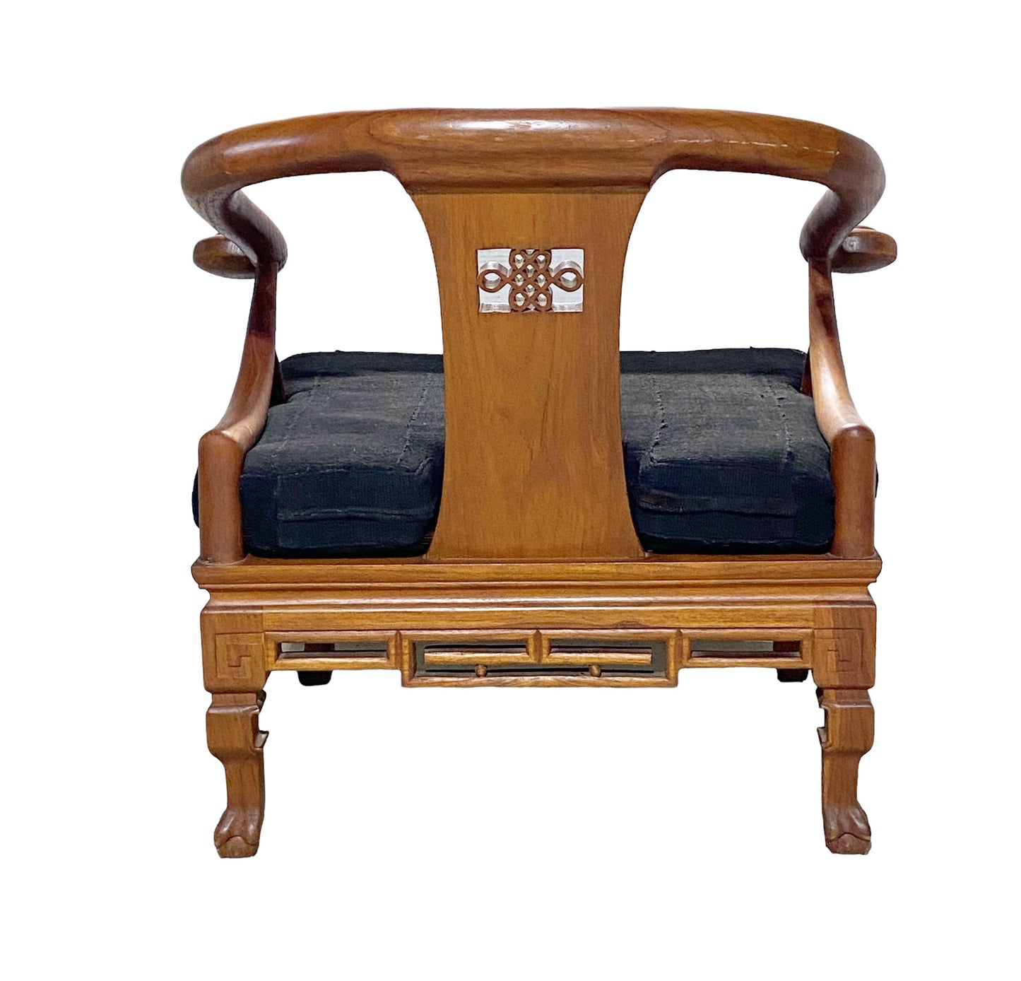 #6066 Mid Century Chinese/Japanese Style Horseshoe Back Chair
