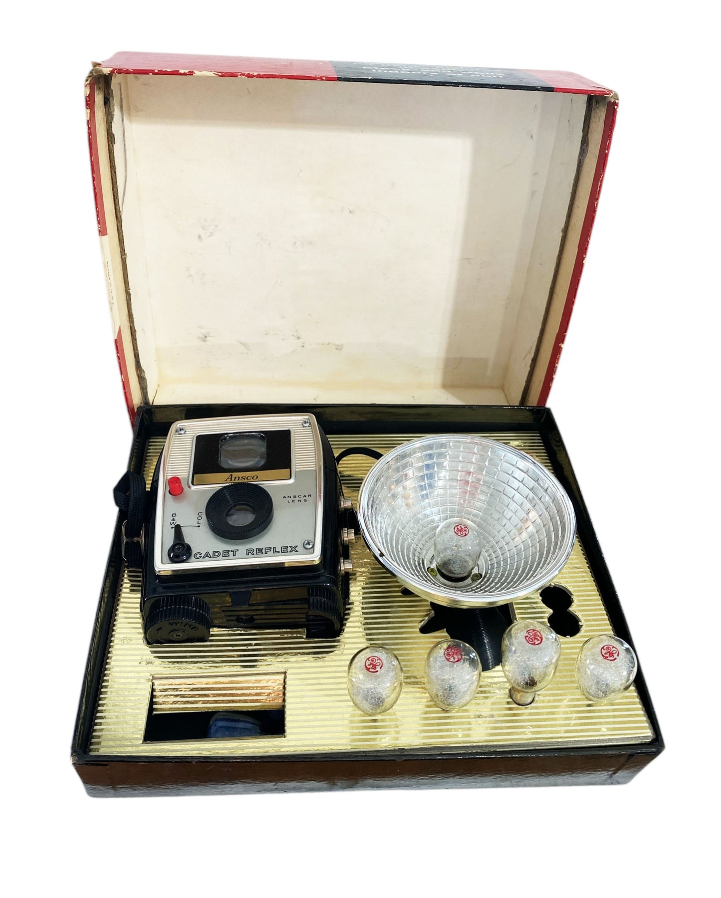 #6409 Vintage Ansco Cadet Reflex Camera w/ Flash, Manual, Original Box *B&W and Color