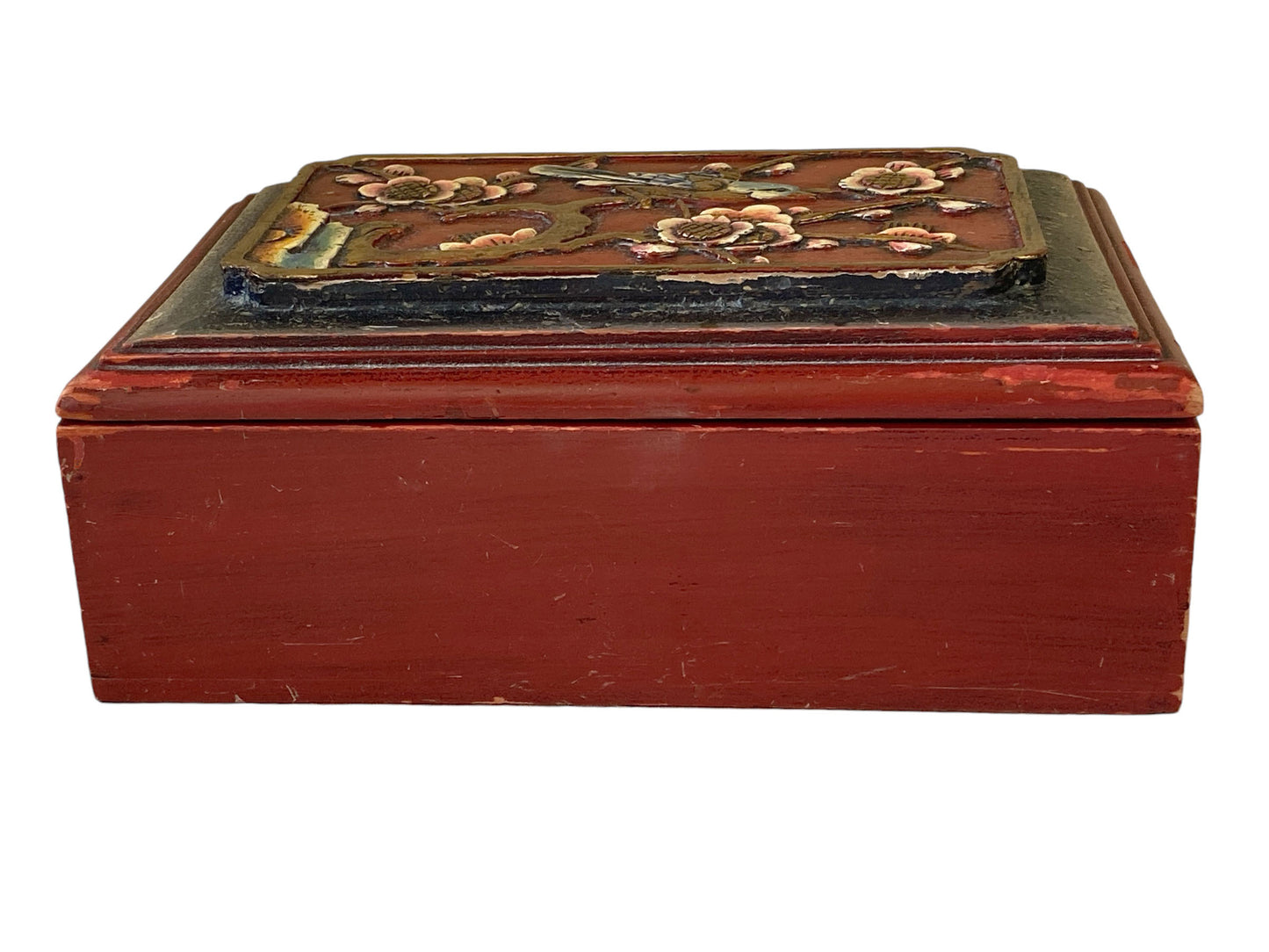 #6230 Vintage Chinese Wooden Box 9" W