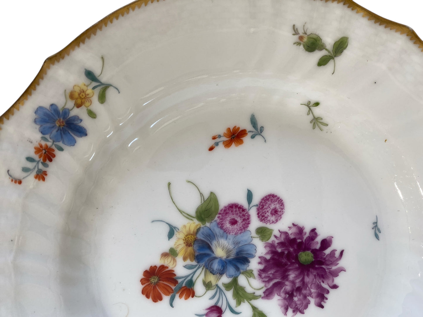 #6349 19th C Hand Painted Royal Copenhagen Plates 8" Diameter S/2