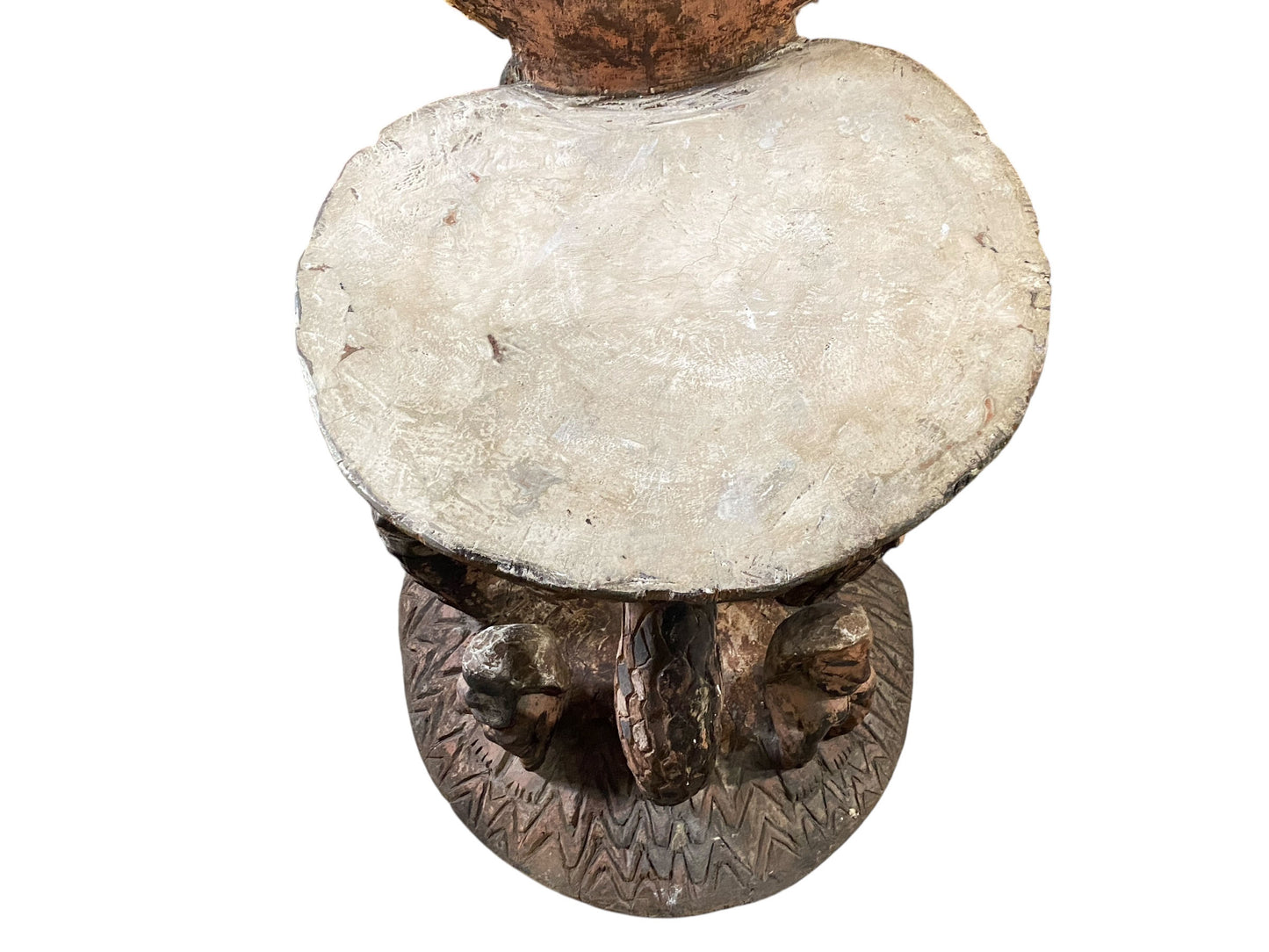 #4681 Museum Quality Vintage Orator's Stool (Teket) Litmus People Papua New Guine 55" H