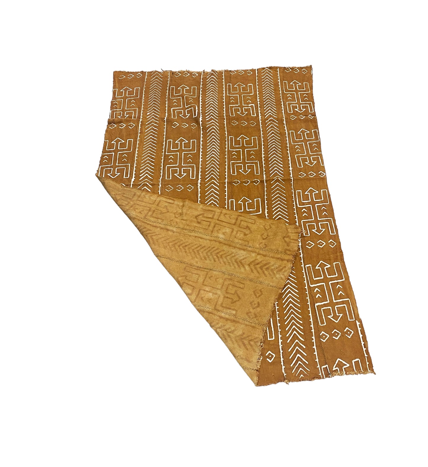 # 6093 Malian Brown & White Mud Cloth Textile 62" h