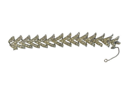 #6111 1950's-1960's Sarah Conventry Vintage Rhinestone Statement Bracelet 7"L