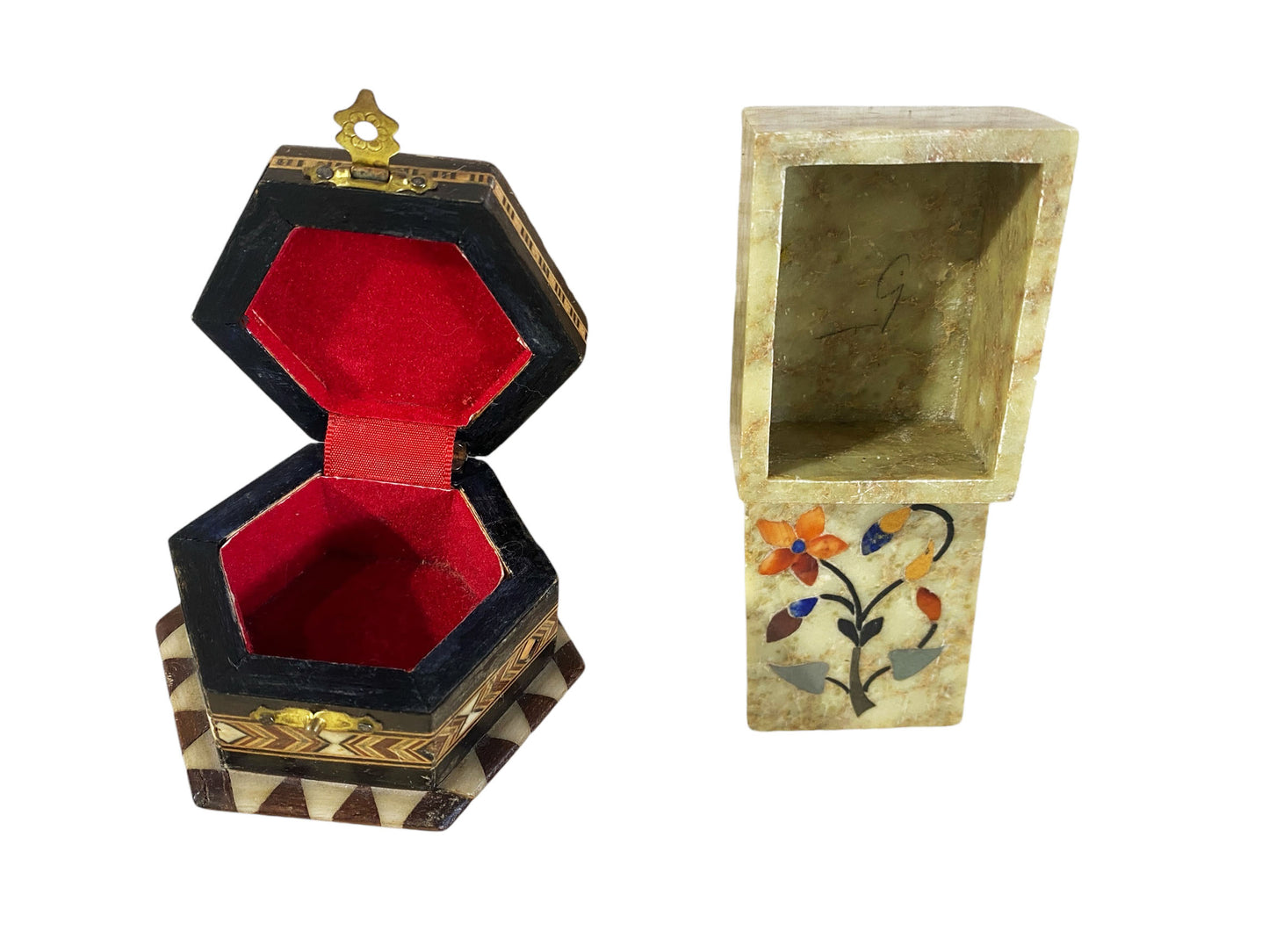#6225 Vintage Set of Two Indian Boxes