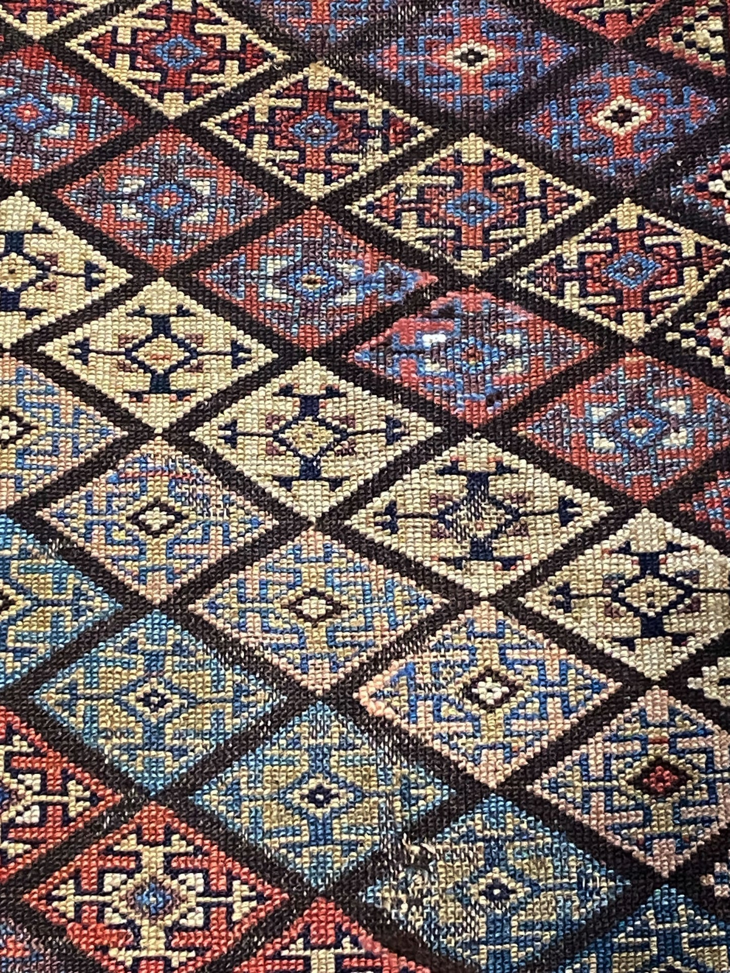 #5955 19th C Antique Caucasian Kazak Wool Hand knotted Runner