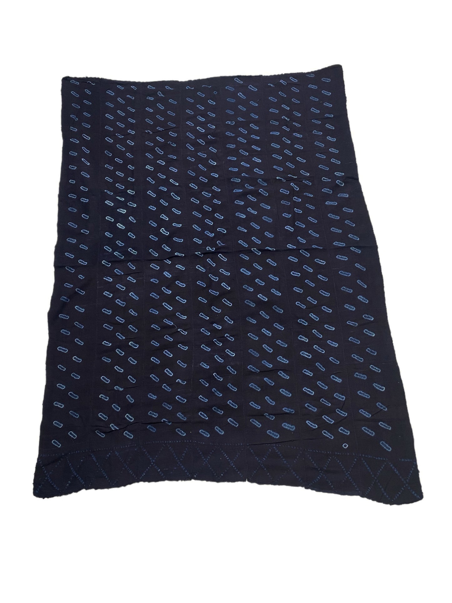 #7158 Fine Indigo Cloth - Mossi Tribe Burkina Faso 58" H by 41" W