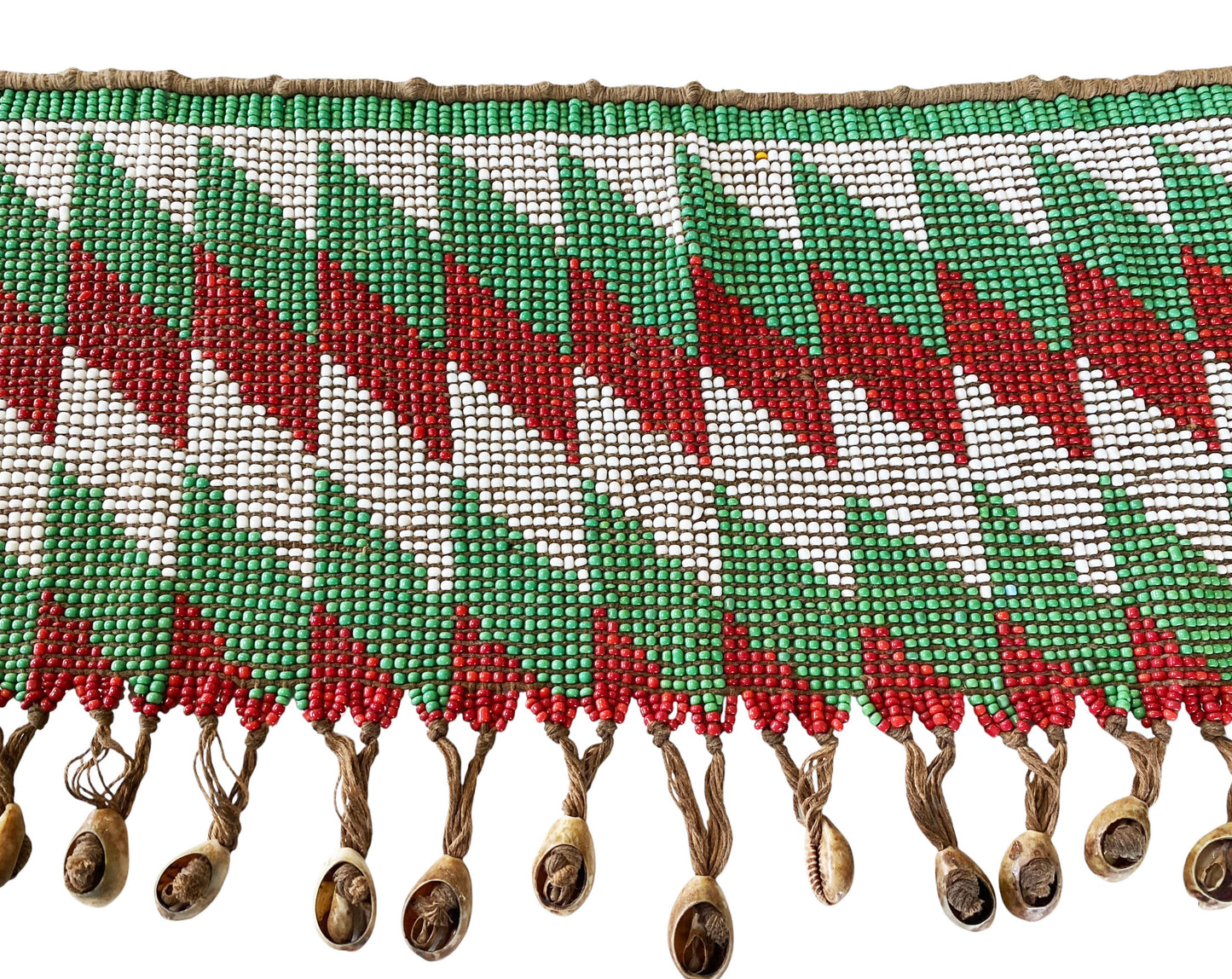 #1423 Vintage Ceremonial Skirt Kirdi Beaded Cache Sex Pikuran Cameroon 18.5" w
