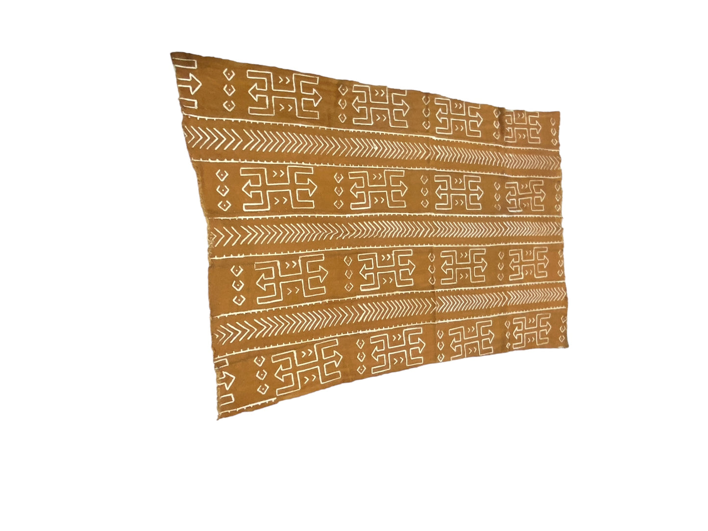 # 6093 Malian Brown & White Mud Cloth Textile 62" h