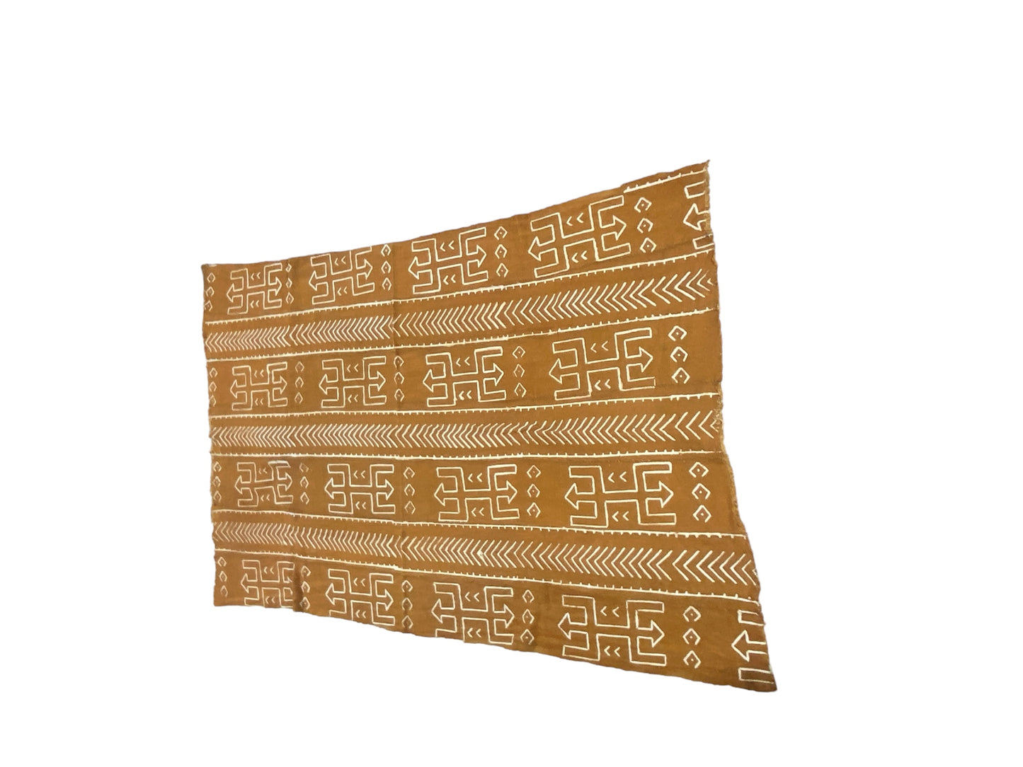 # 6093 Malian Brown & White Mud Cloth Textile 62" h