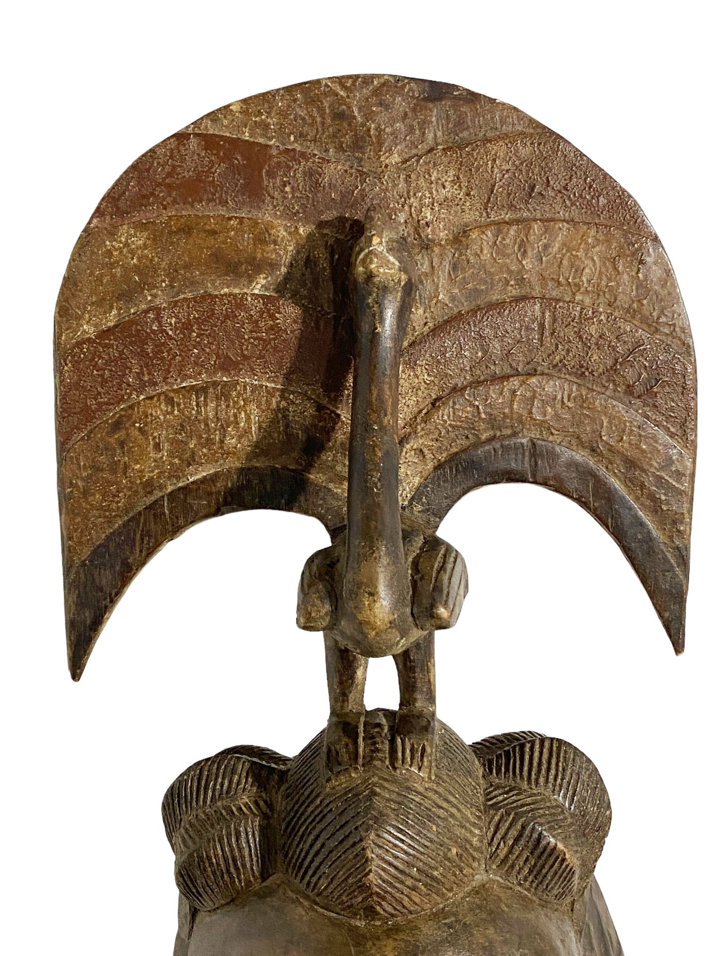 # 5979 Stunning Large Old  African Baule Portrait Kpan / Mblo Bird Mask Côte d'Ivoire  24" H