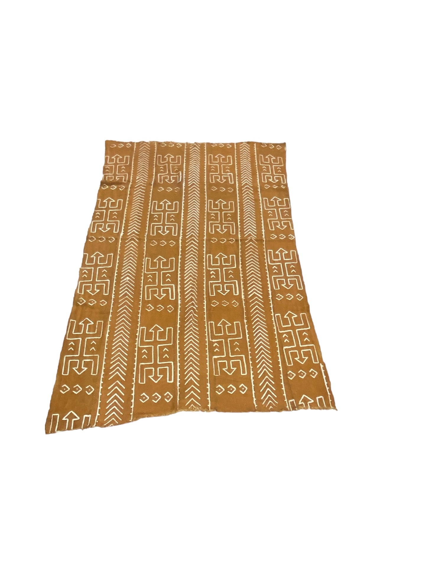 # 6093 Malian Brown & White Mud Cloth Textile 62" h