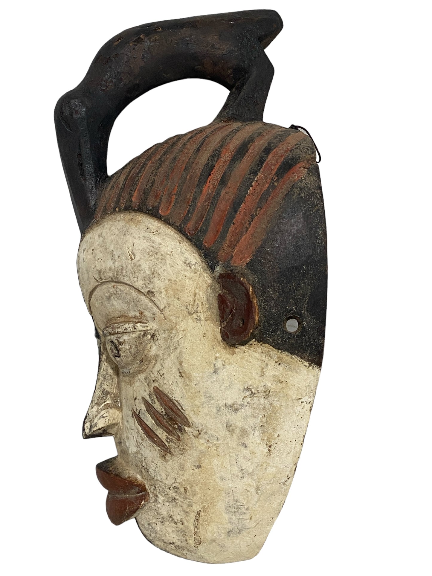 #959  Large African Tribal Ceremonial Igbo Mask Nigeria 18.5" H