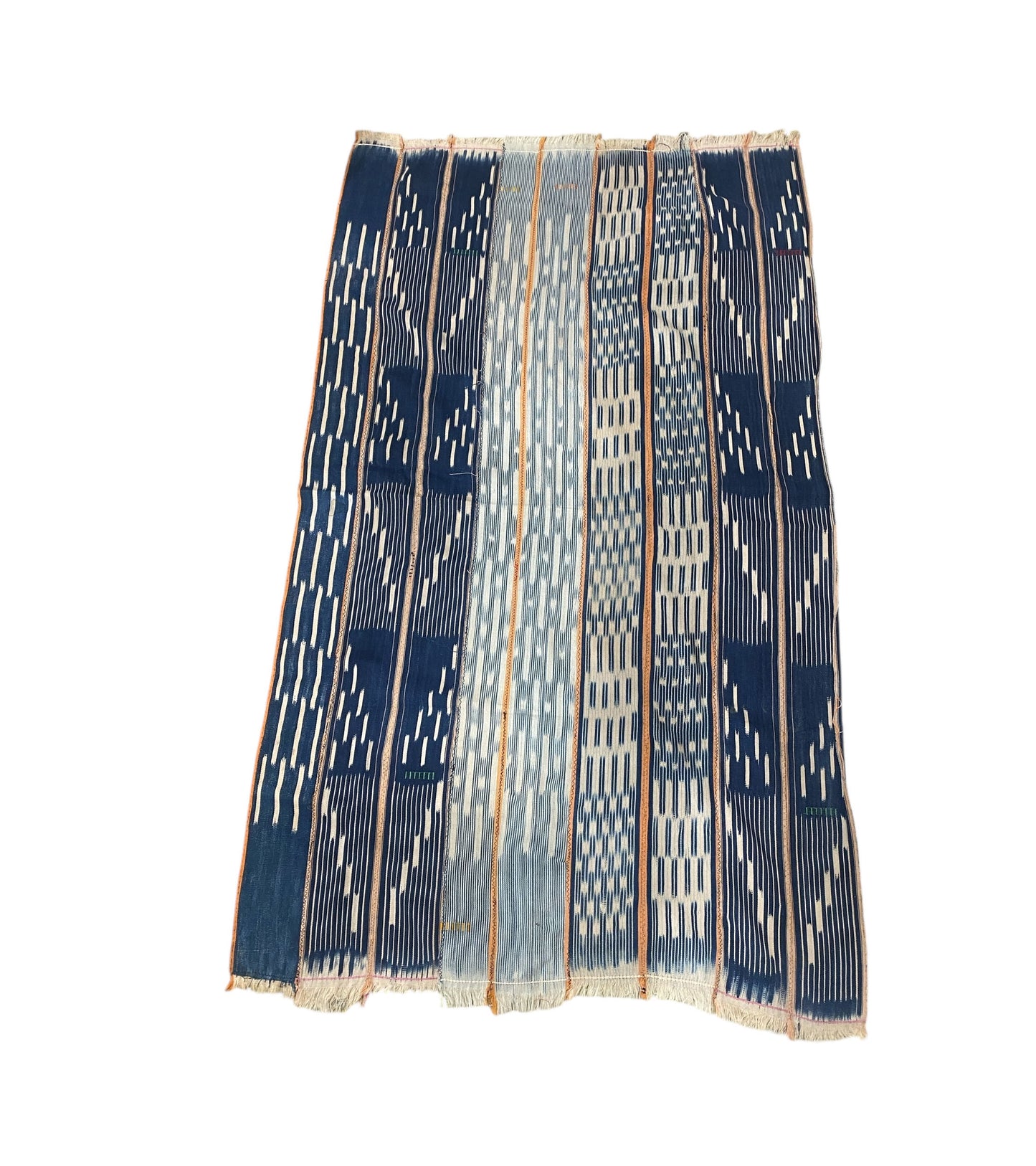 #526 Vintage Hand woven Baule Textile Ivory Coast 58"