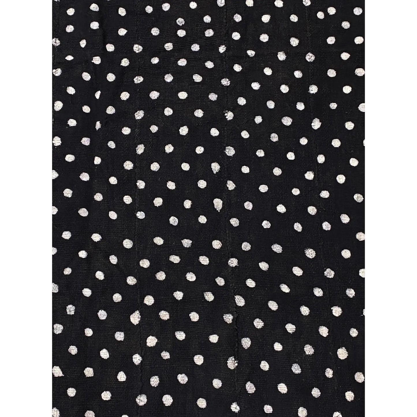 # #4065 African Black and White Mud Cloth Textile / Blanket 65" by 39"