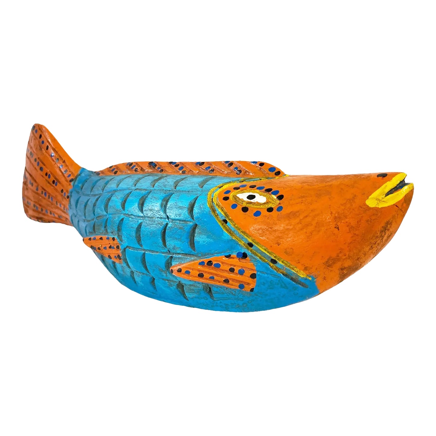 # 5124 African Wooden Fish Bozo Tribe Mali 16.5"