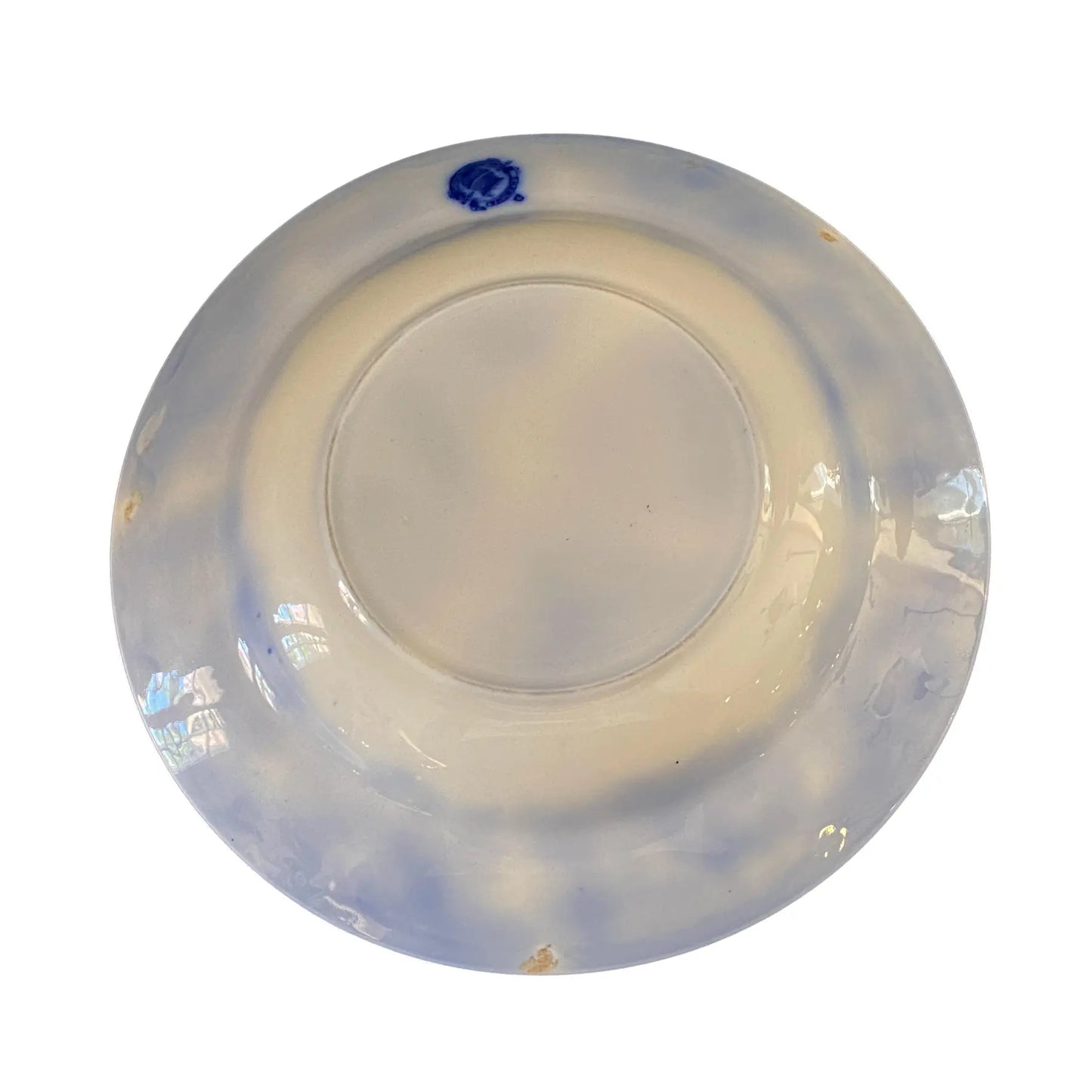 #3891 Antique Flow Blue Plate W. H. Grindley Co. England “Shanghai”