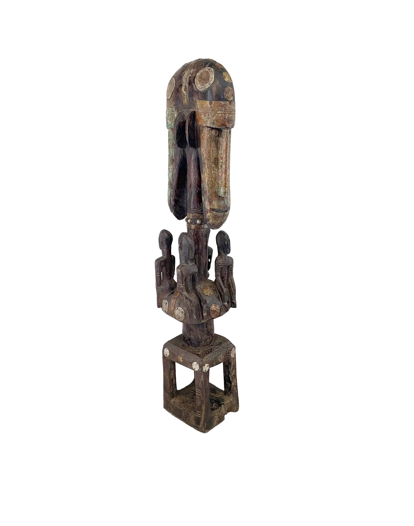 #5000 Rare Vintage  Dogon /Marka tribe Figural Tellem Sculpture 32" H
