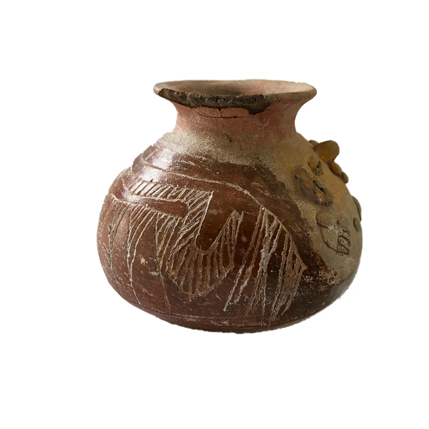 #3606 Pre Colombian Face Pot Central/South America C.500-1200 Ad