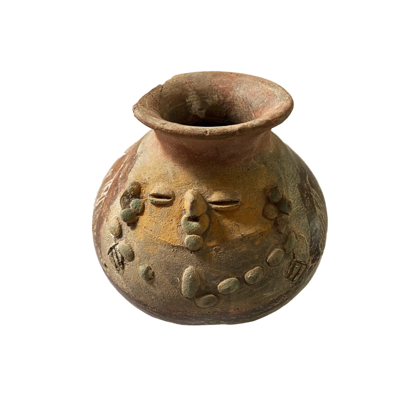#3606 Pre Colombian Face Pot Central/South America C.500-1200 Ad