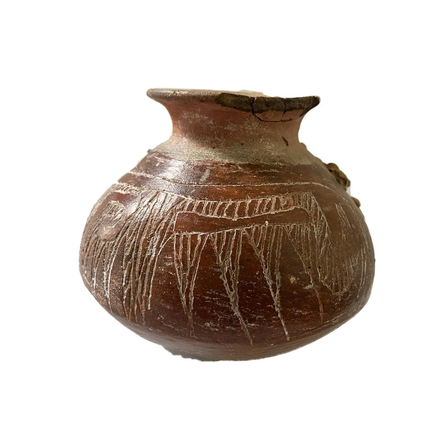#3606 Pre Colombian Face Pot Central/South America C.500-1200 Ad