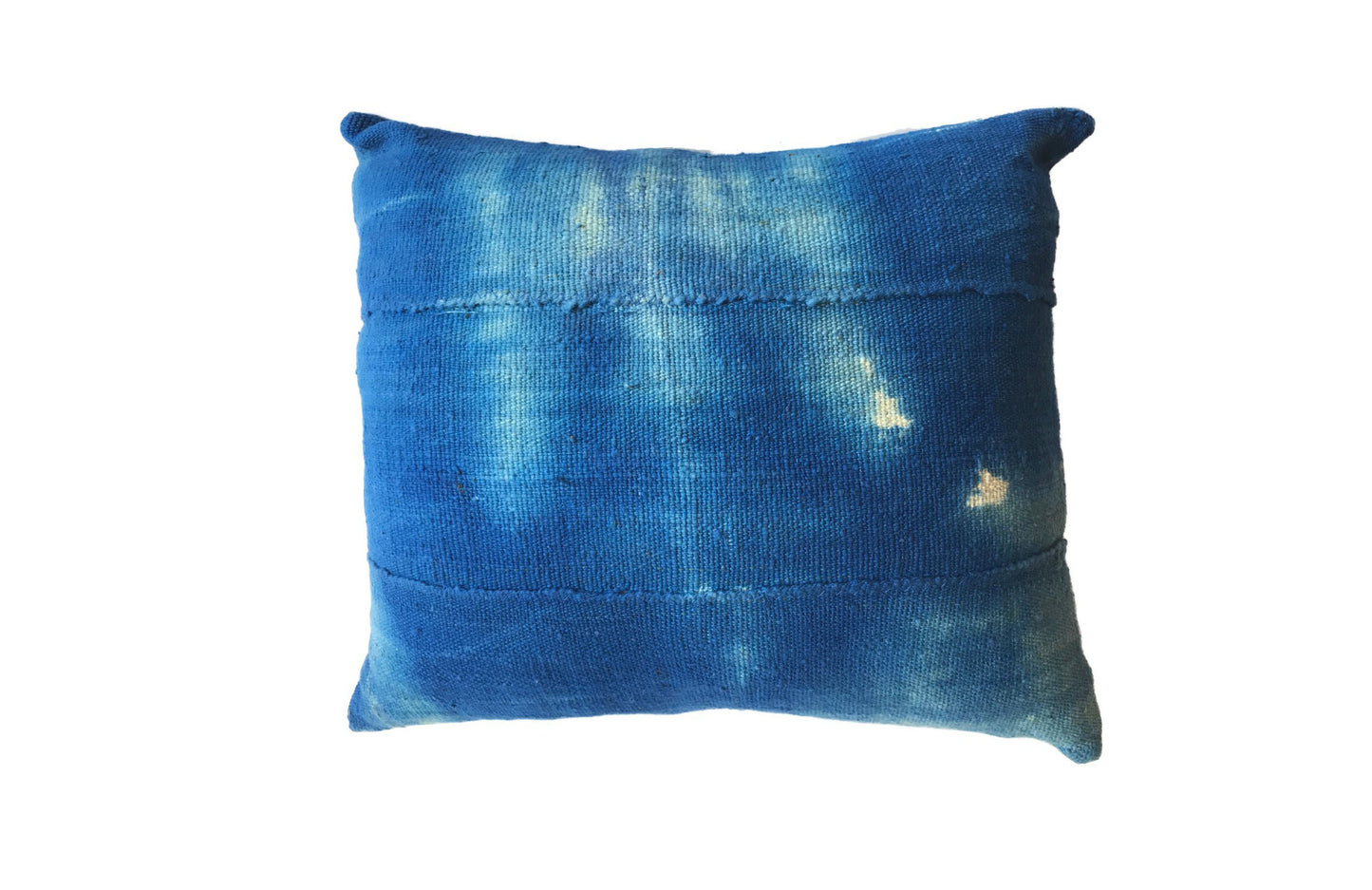 ##2248 African Custom Made Indigo Cloth Pillow 14.5" by 12"