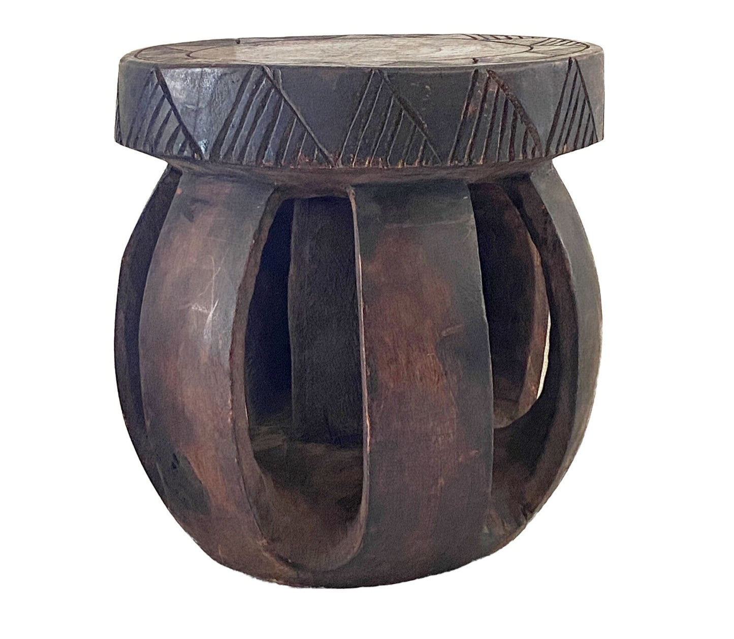 #3748 African Baga Low Stool Guinea-Bissau 12.5" H by 11"Diameter