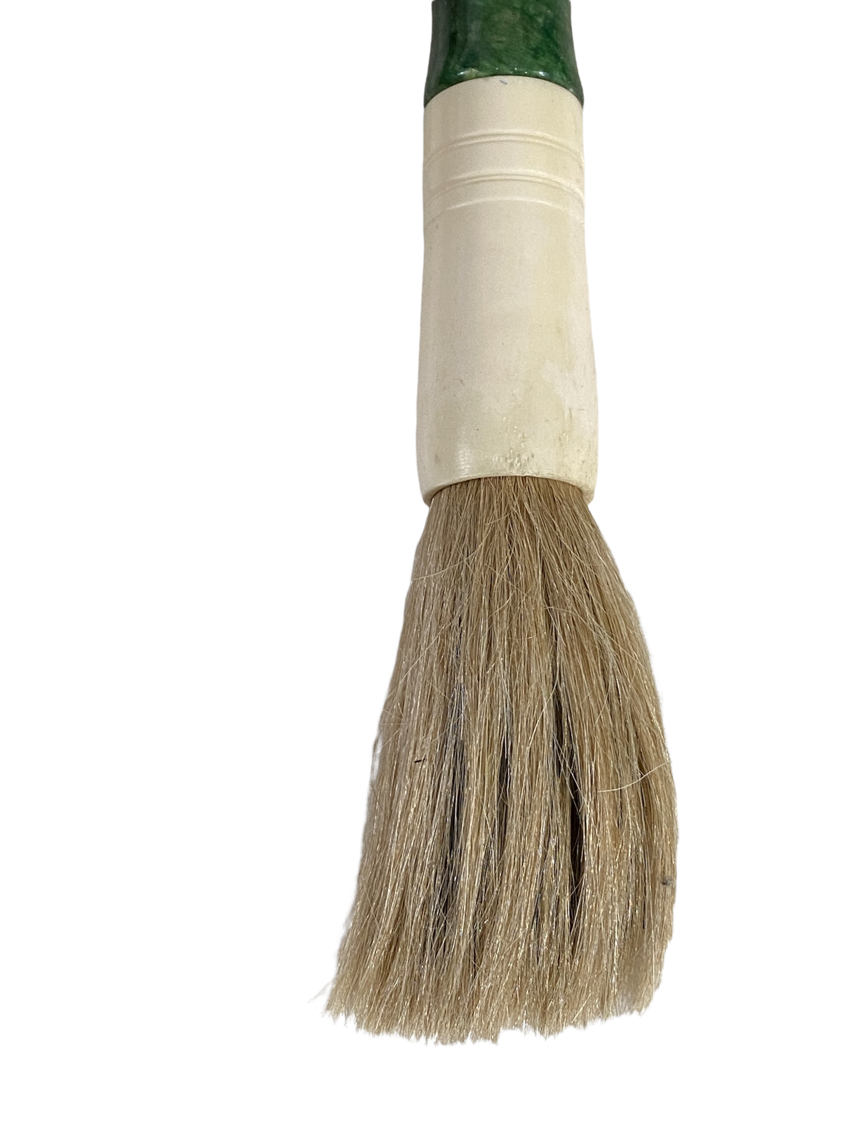 #4154 Chinoiserie Soapstone and Bone Calligraphy Brush 13.5" H