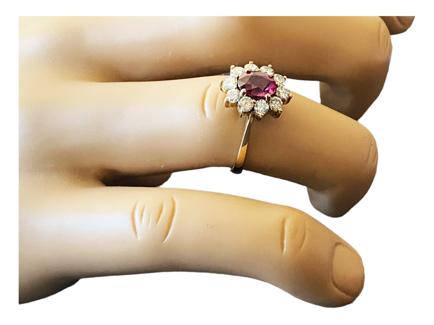 #4191  18K Yellow gold Ruby & Diamond Ring