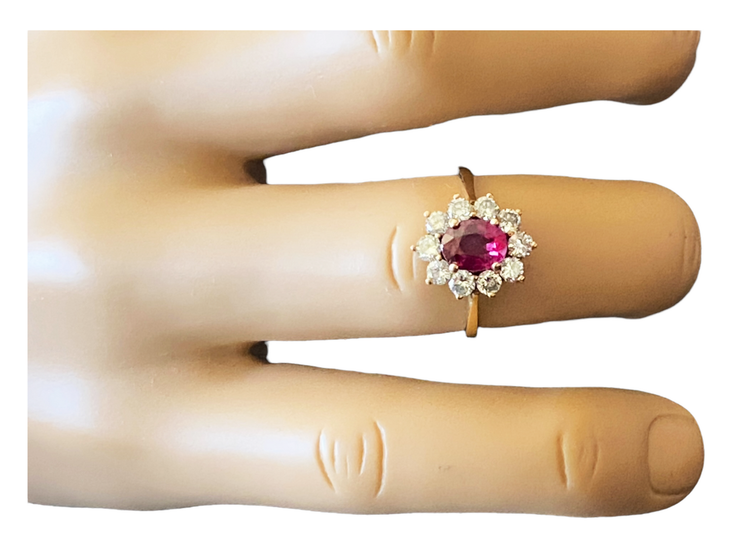 #4191  18K Yellow gold Ruby & Diamond Ring
