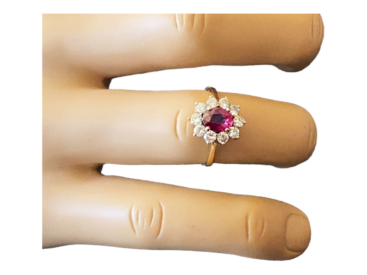 #4191  18K Yellow gold Ruby & Diamond Ring