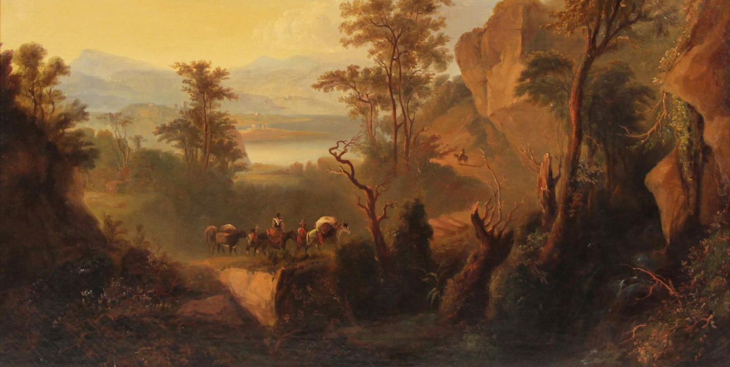 #3878 /17th/18th Century European Oil on Canvas Landscape