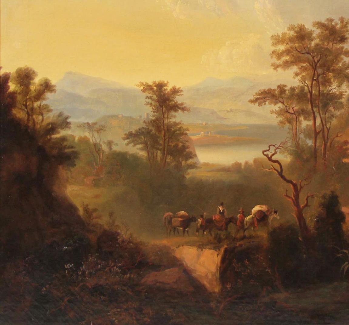 #3878 /17th/18th Century European Oil on Canvas Landscape