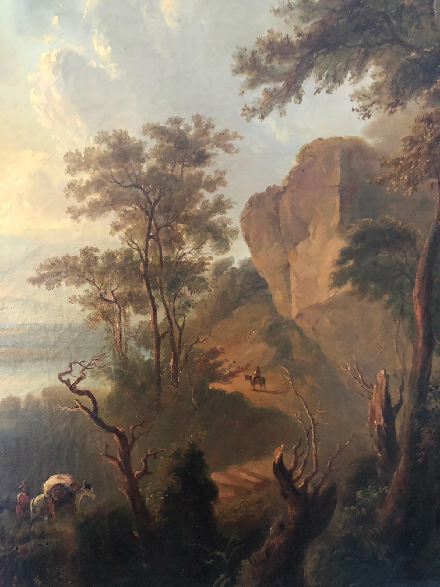 #3878 /17th/18th Century European Oil on Canvas Landscape