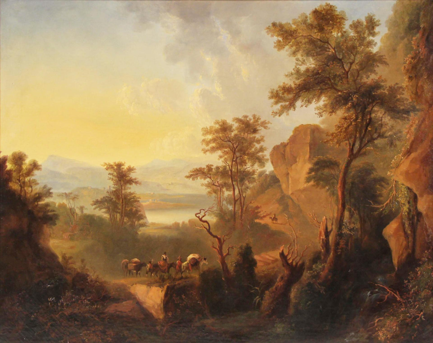 #3878 /17th/18th Century European Oil on Canvas Landscape