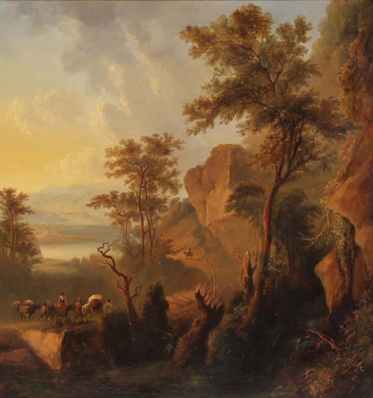 #3878 /17th/18th Century European Oil on Canvas Landscape