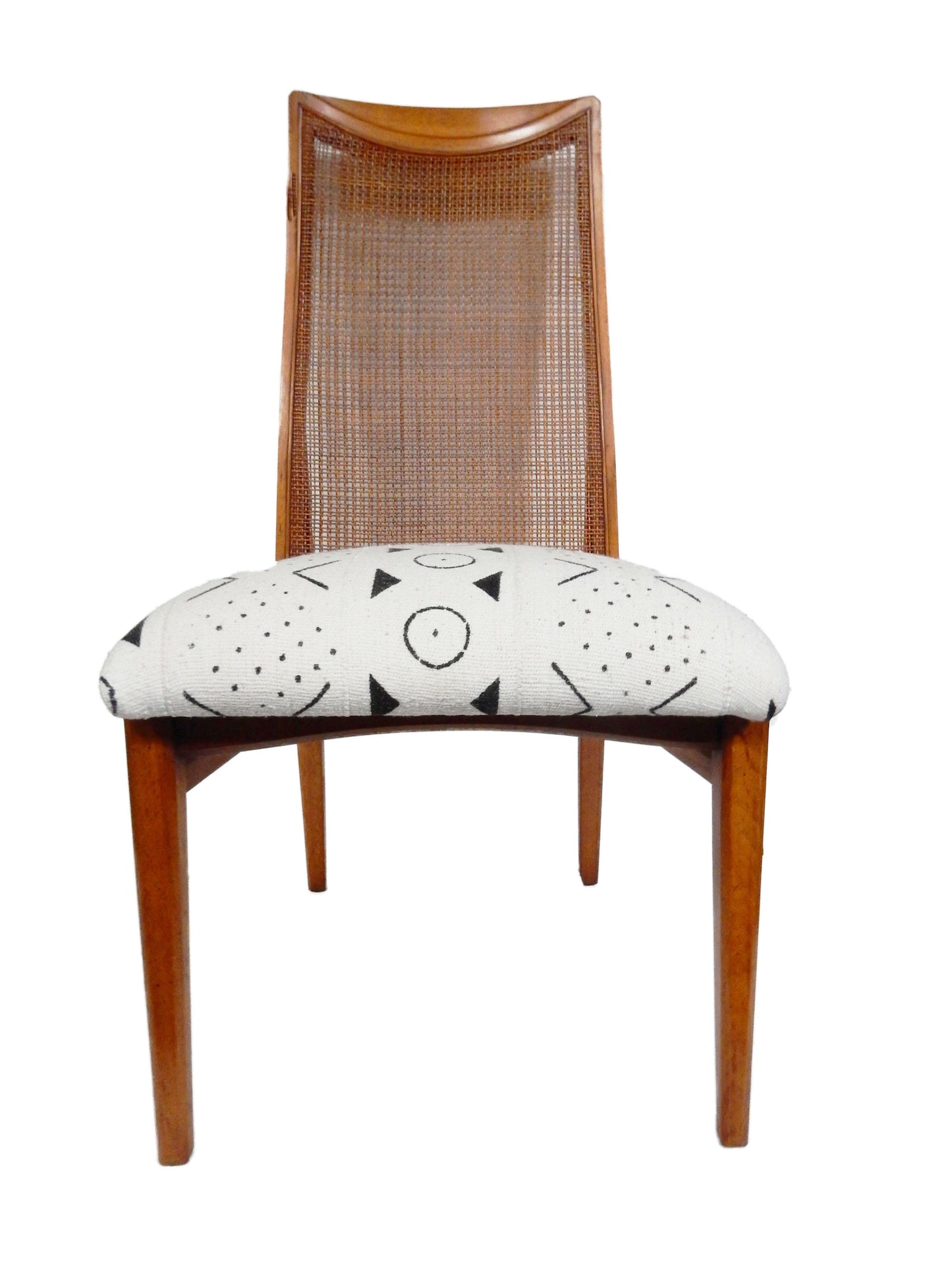 #3581 Mid-Century Chair With Mud Cloth