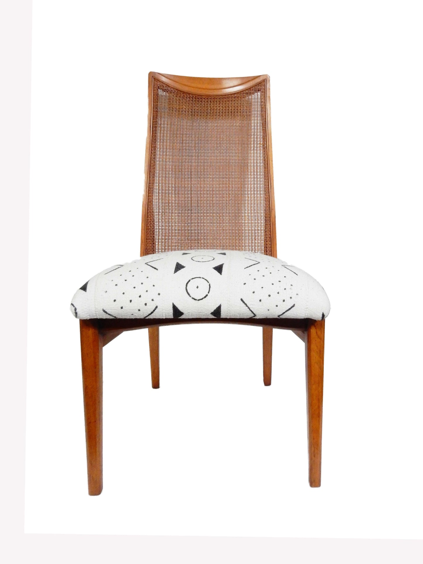 #3581 Mid-Century Chair With Mud Cloth