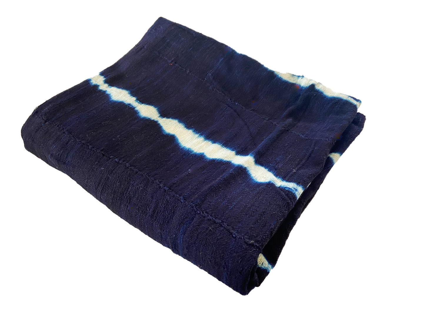 #1026A Fine Weaving Mali Indigo Mud Cloth Textile 47" by 60"