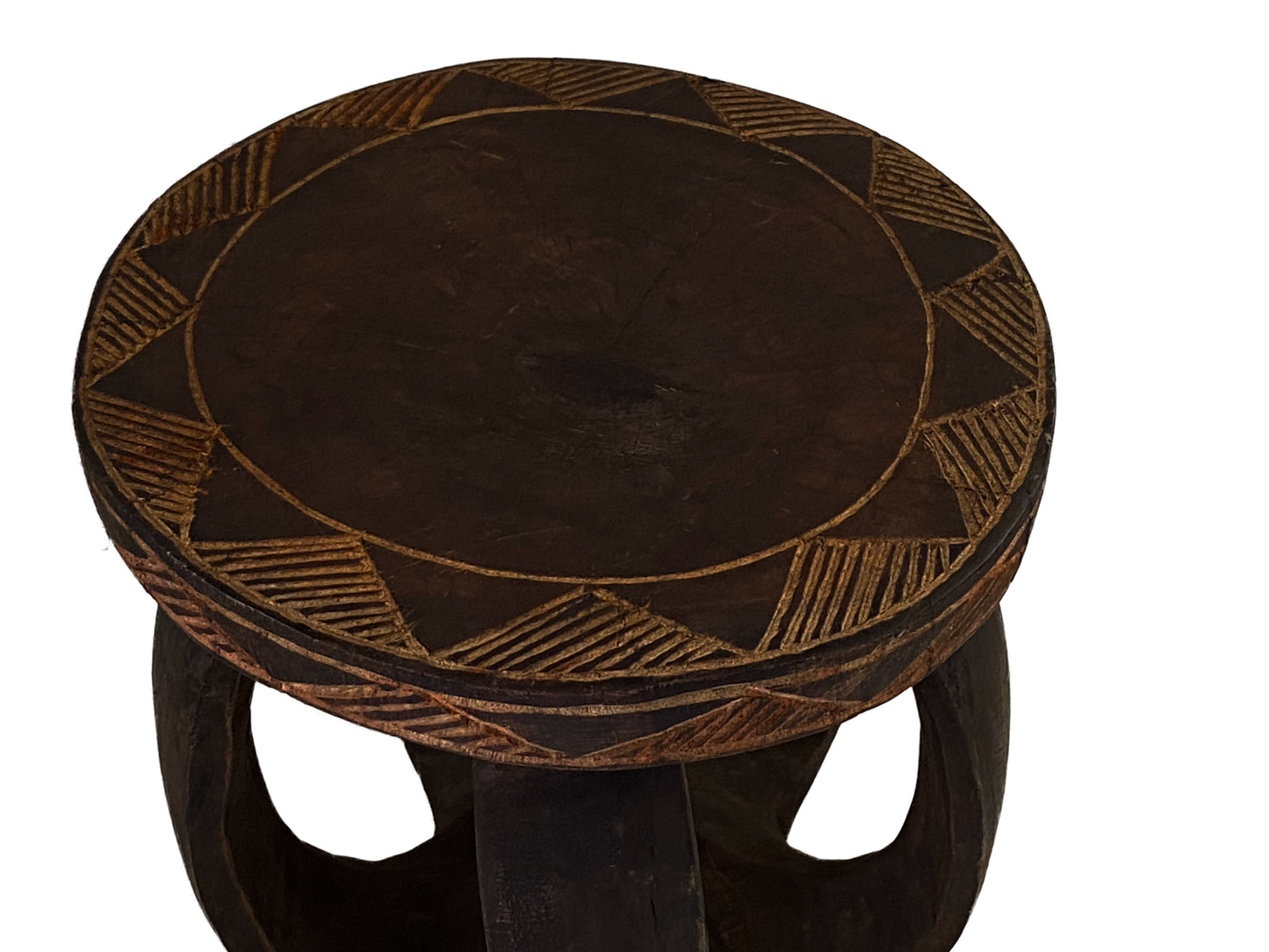#3734 African Baga Low Stool Guinea-Bissau 10" H by 10.75"W