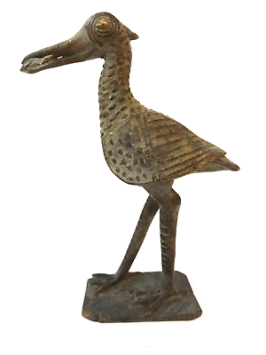 #815 Bronze AfricanTribal/ Ashanti Akan Of a Bird/ Rooster I Coast 6 .5" h